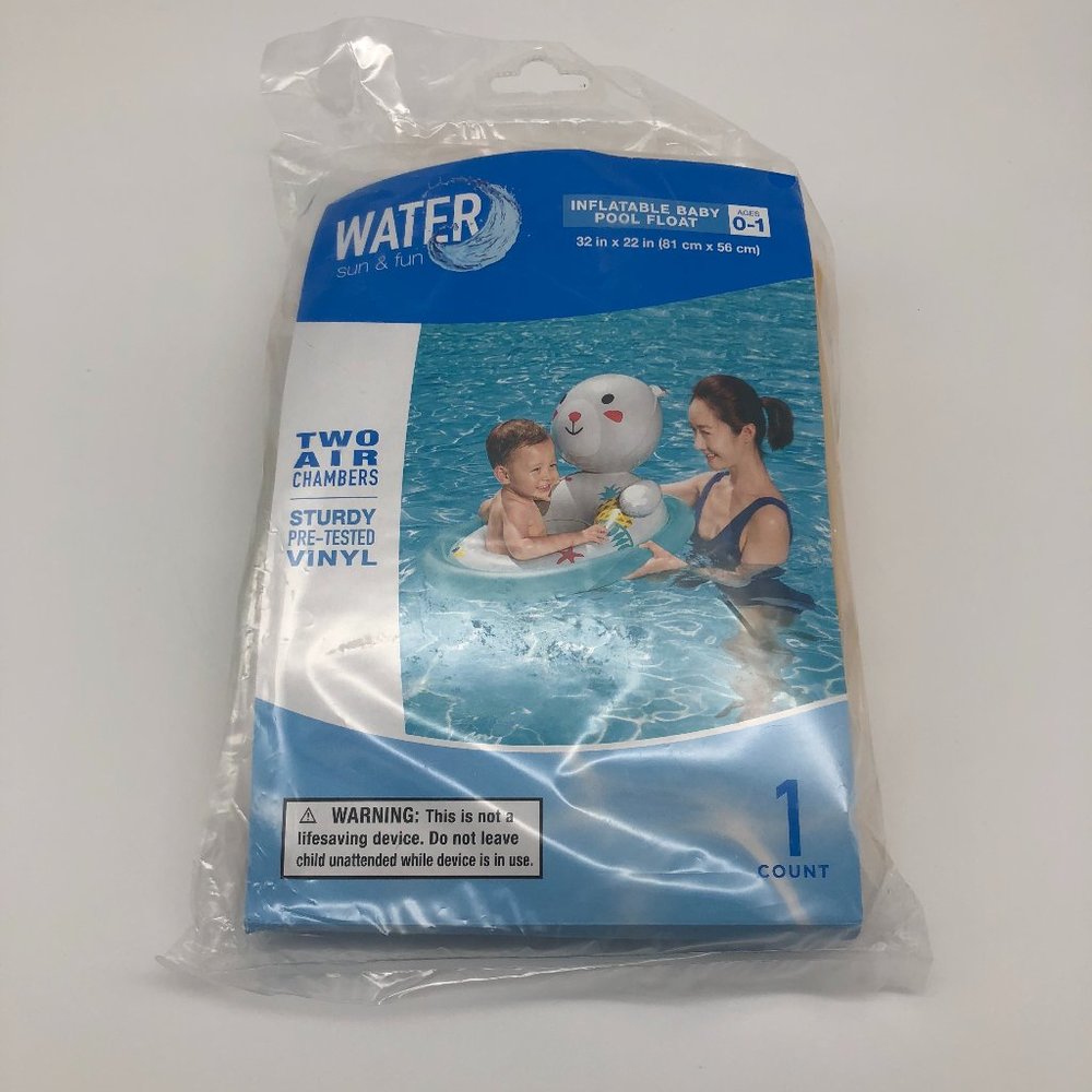 Water Sun & Fun Inflatable Baby Pool Float, Kids Summer Beach NEW